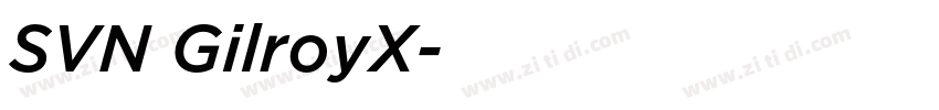 SVN GilroyX字体转换